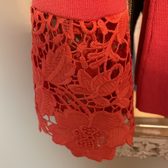 INC knit top with embroidered sleeves. NWT - Picture 2 of 5